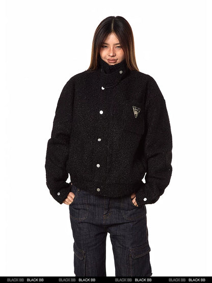 Cropped Stand Collar Padded Jacket