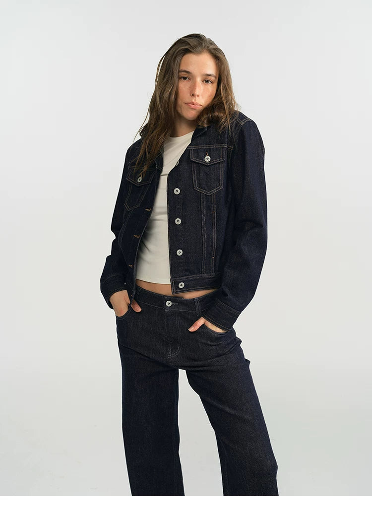 Cropped Vintage Denim Jacket - 360 view 13