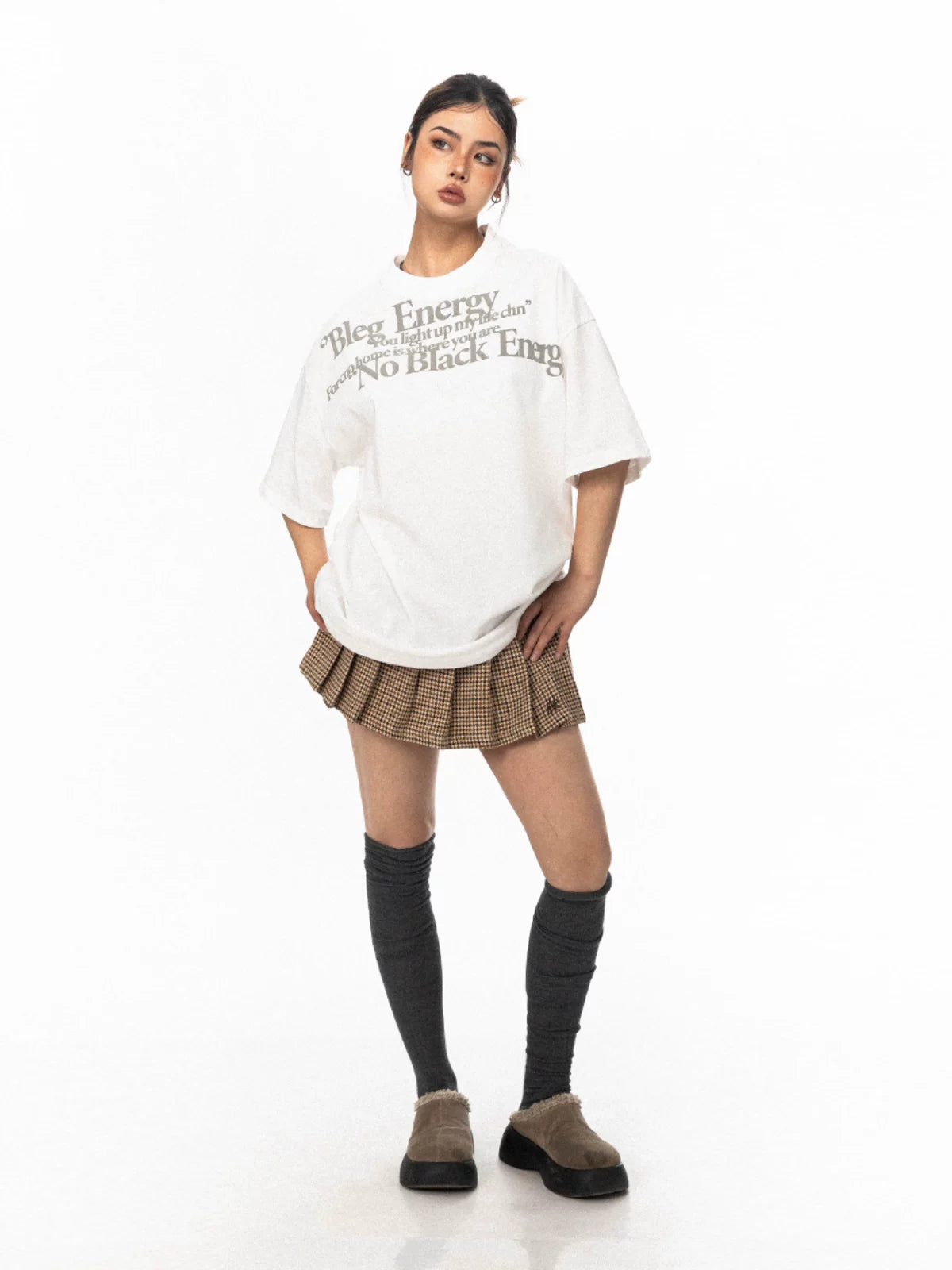 Vintage Letter Print Short Sleeve T-Shirt