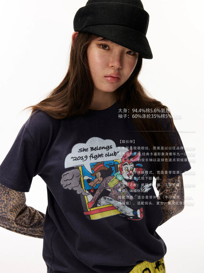 Layered Graphic Long Sleeve T-Shirt