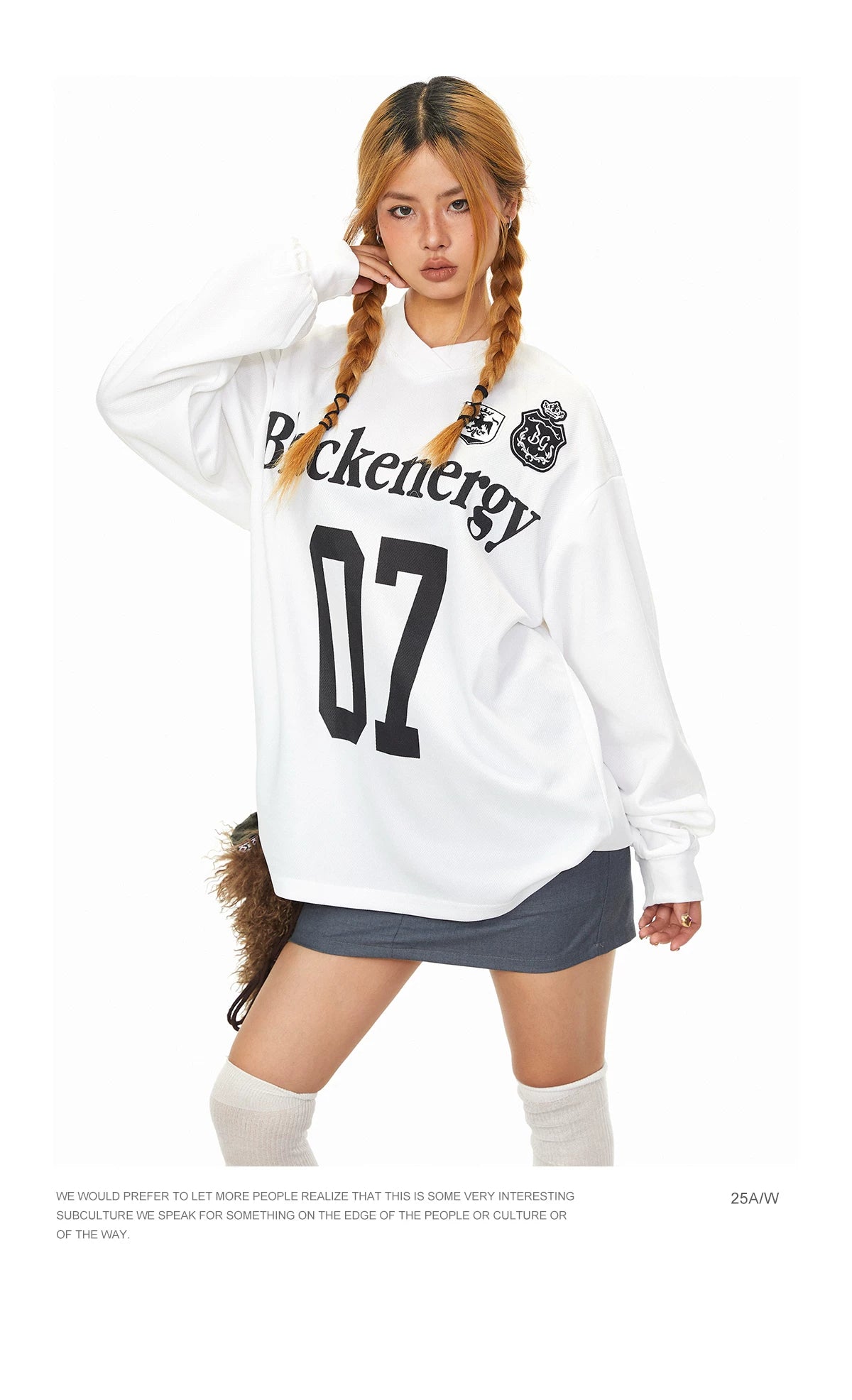 Number 07 V Neck Long Sleeve T-Shirt