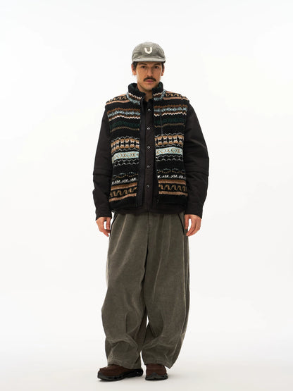 Reversible Fair Isle Fleece Vest