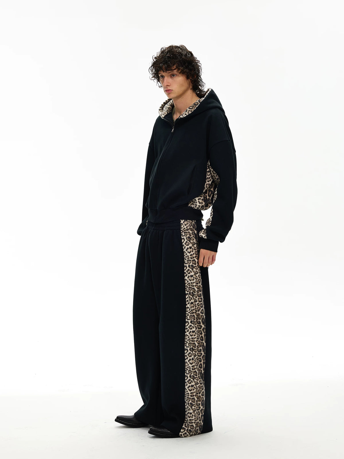Unisex Leopard Panel Fleece Set