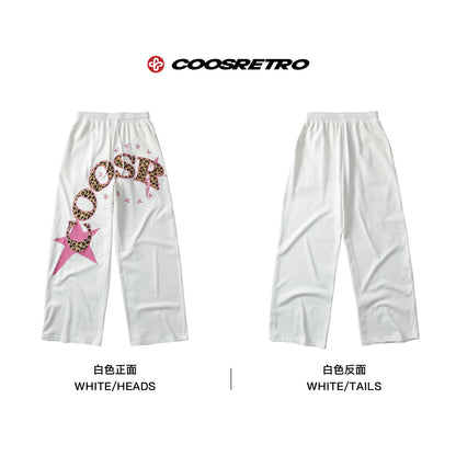 Graphic Star Embroidered Sweatpants
