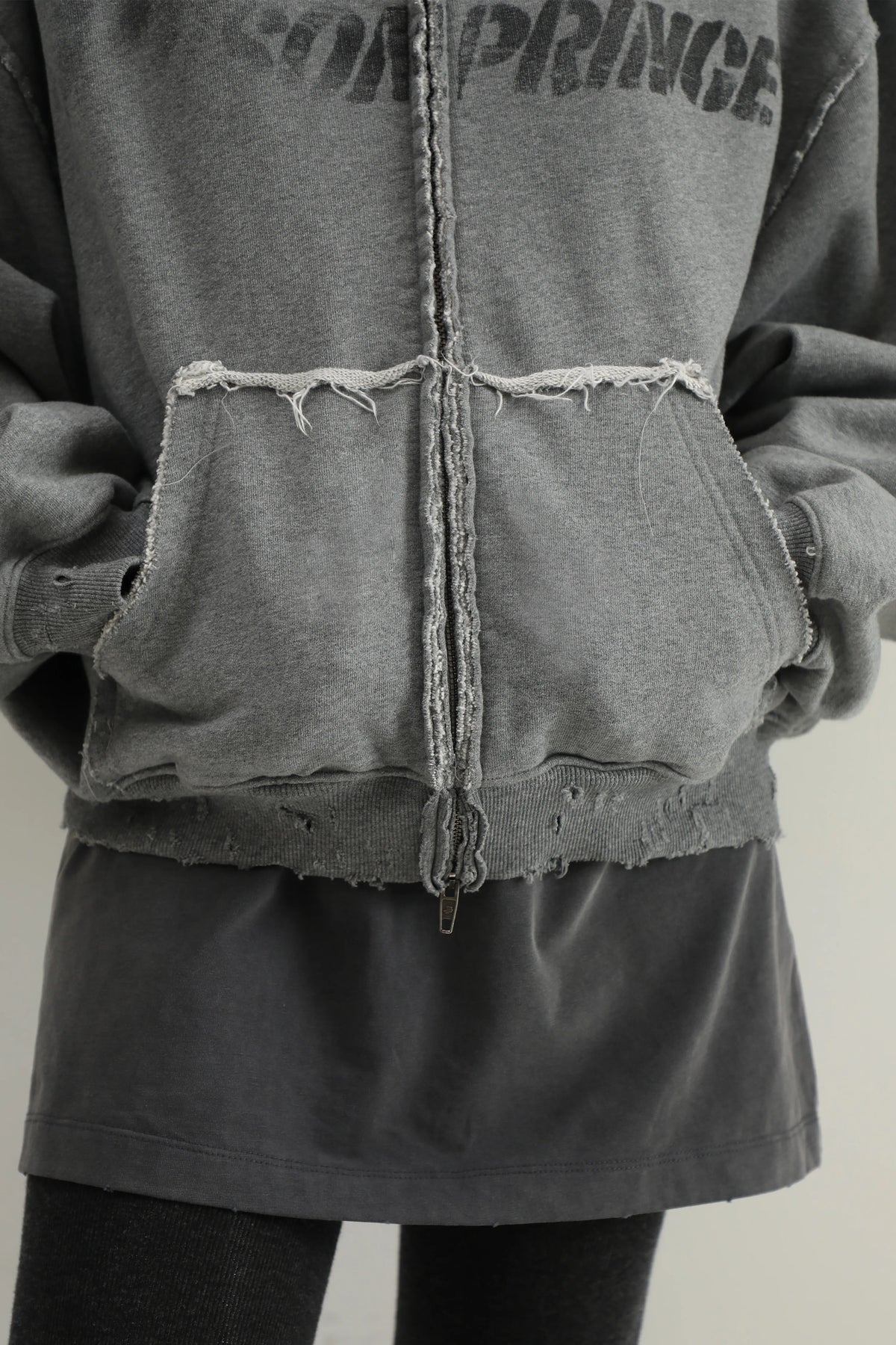 MASONPRINCE Remake Distressed Graphic Hoodie