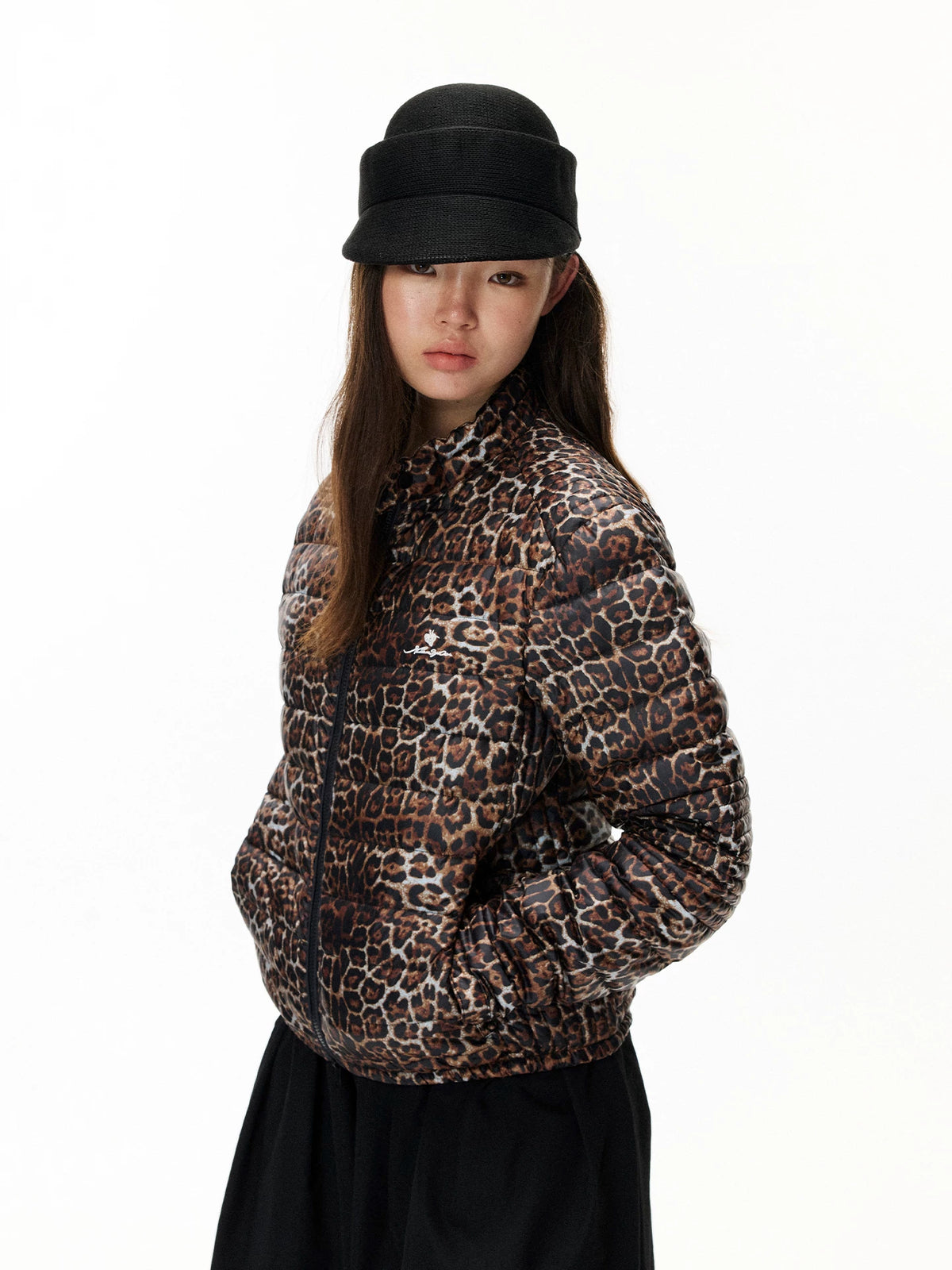 Leopard Print Puffer Jacket