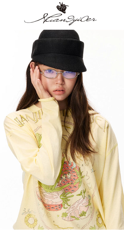 Floral Graphic Long Sleeve Top