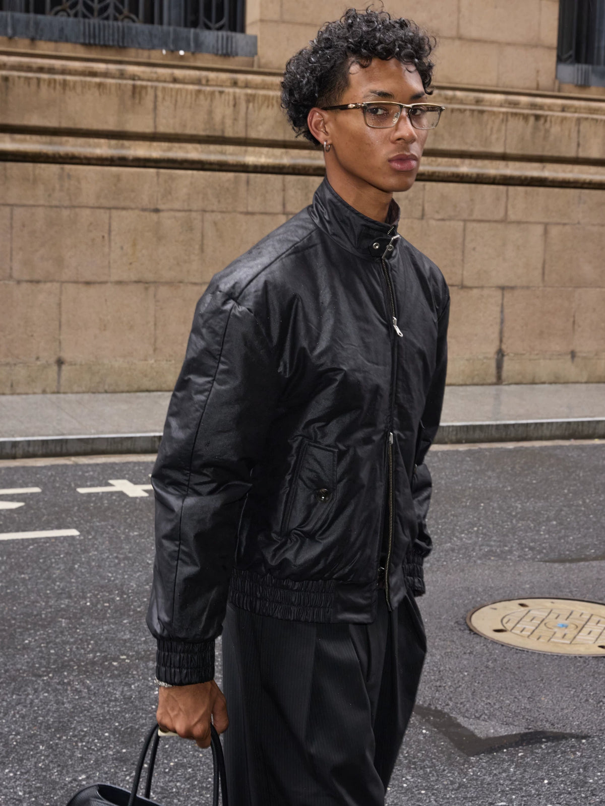 VLABMADE Reversible Waxed Harrington Jacket - 360 view 1