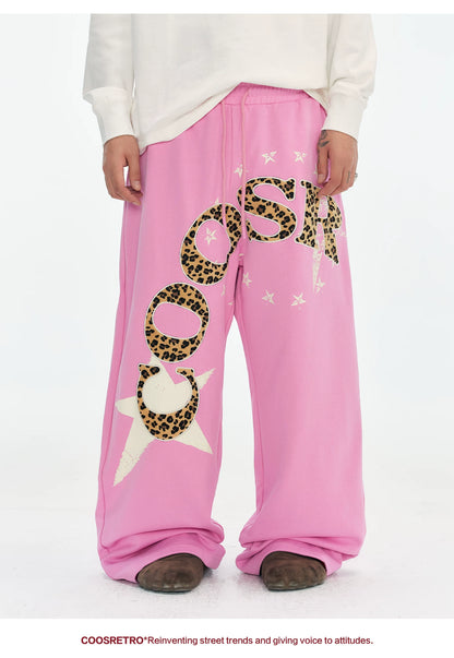 Graphic Star Embroidered Sweatpants