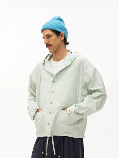 Hooded Drawstring Shirt Jacket product view