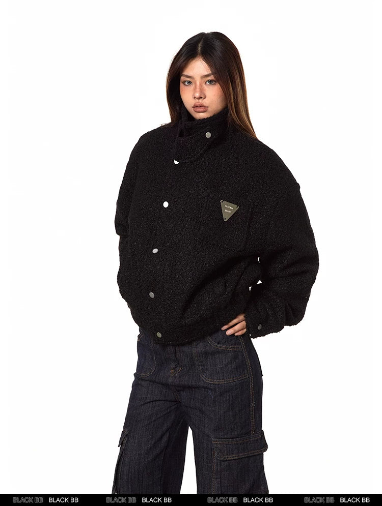 Cropped Stand Collar Padded Jacket