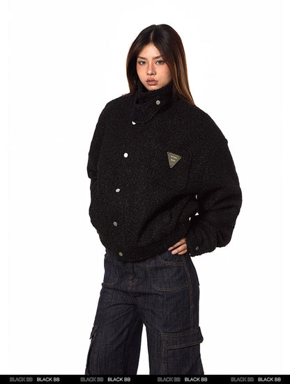 Cropped Stand Collar Padded Jacket