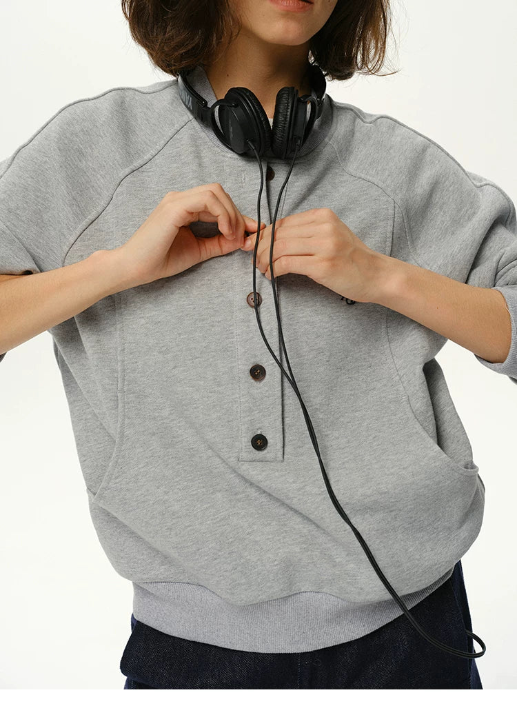 Embroidered Cotton Crew Neck Sweatshirt - 360 view 7