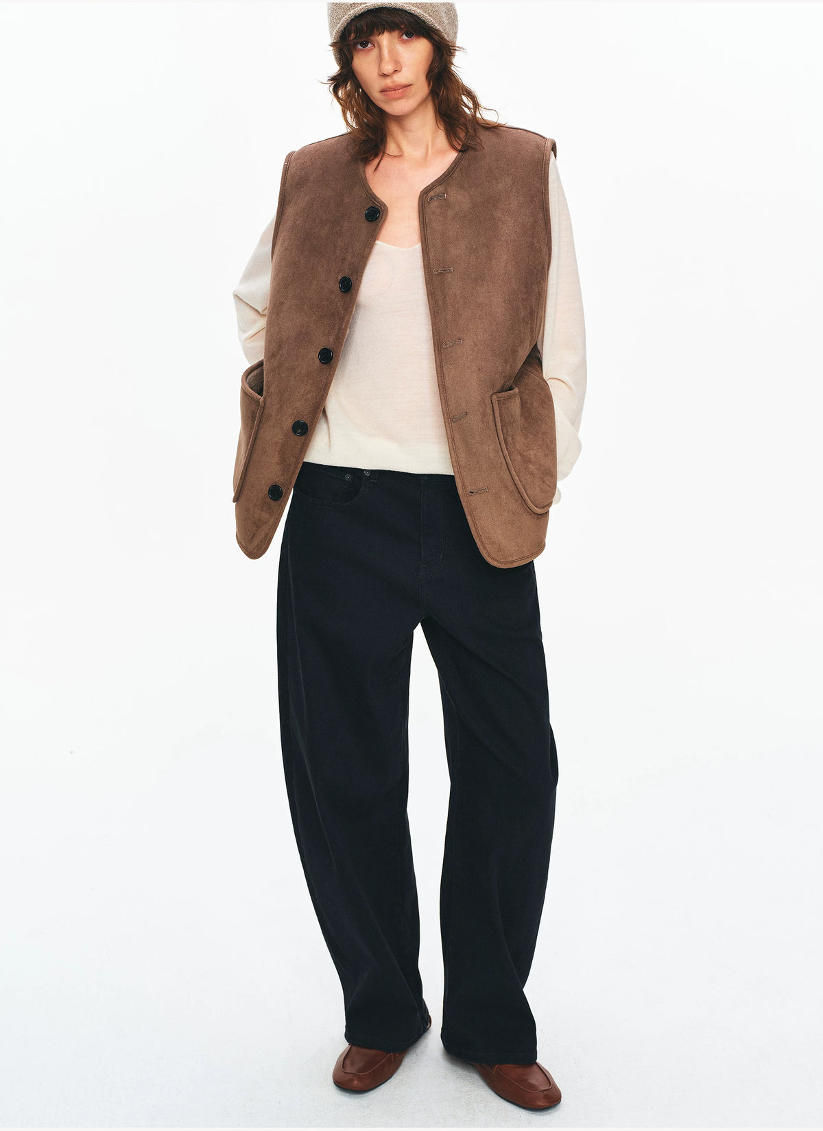 Reversible Wool Vest - 360 view 3