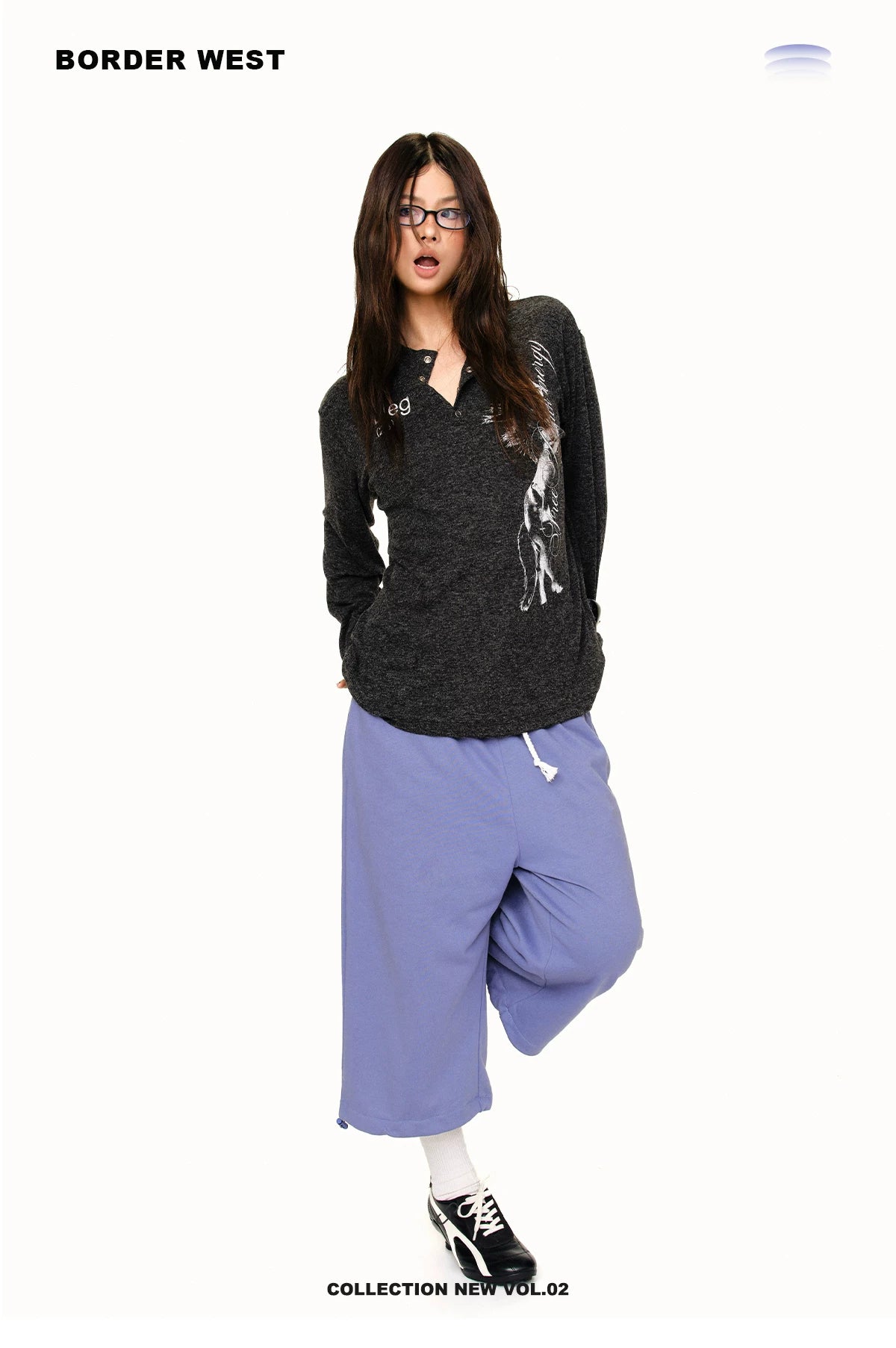 Graphic Henley Long Sleeve Shirt product photo