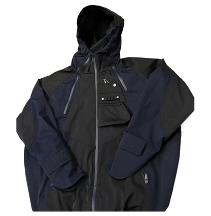 Color Block Hooded Utility Jacket product photo