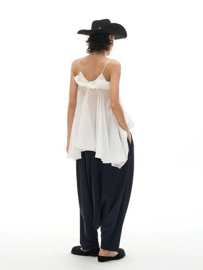 Navy Pinstripe Harem Pants product view