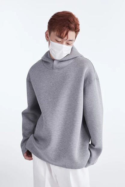 Grey hoodie, standing front view
