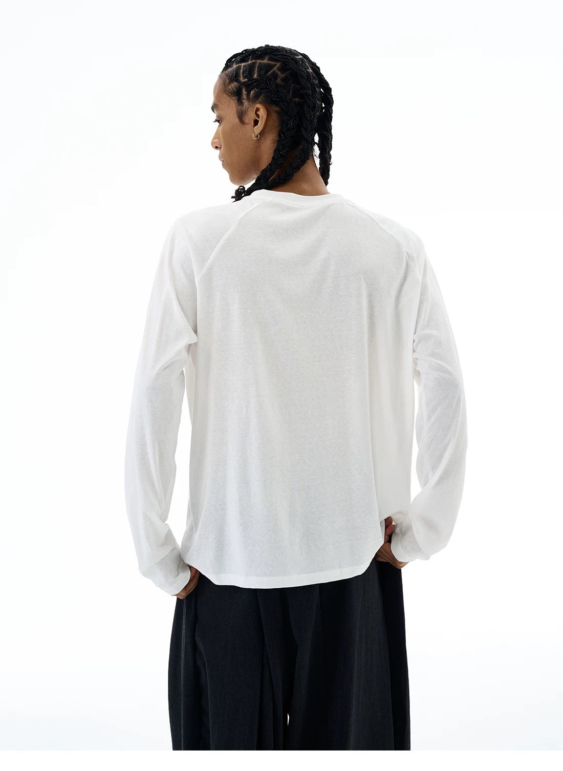 White T-shirt, back view