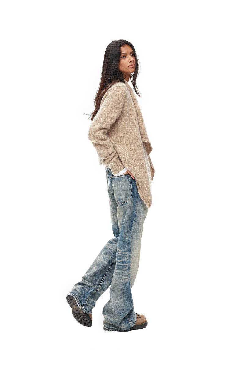 Alpaca-Blend Shawl Cardigan