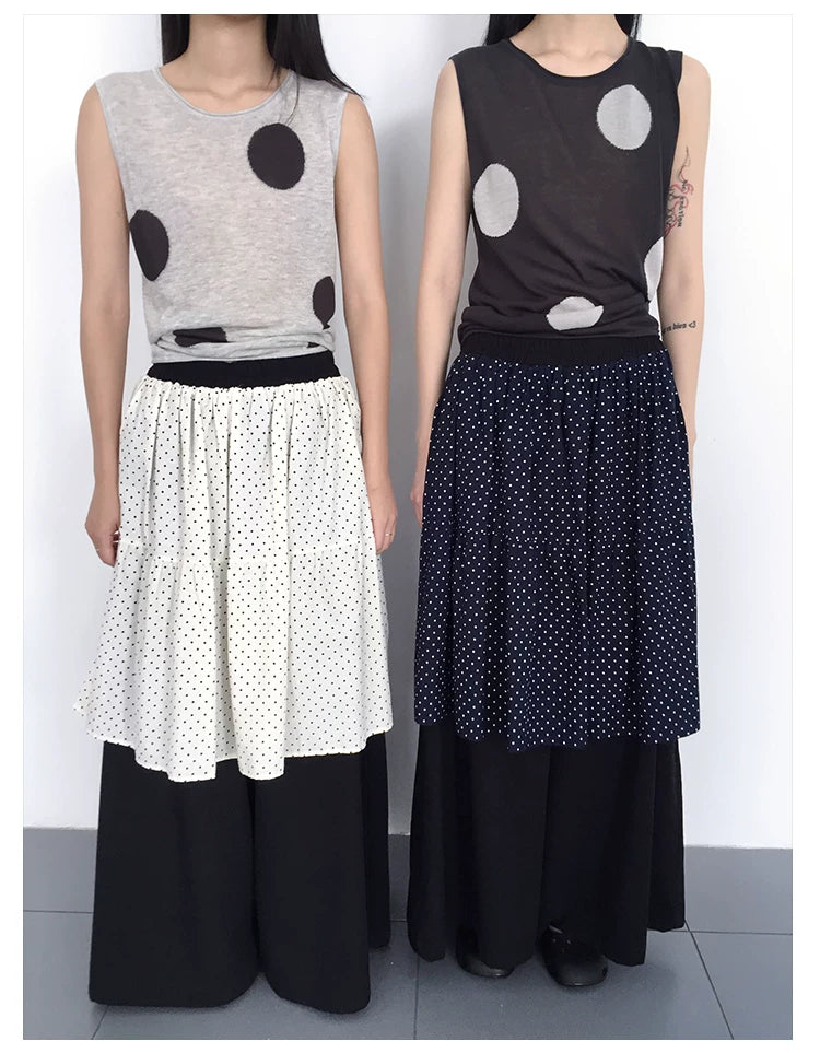 Polka Dot Wide-Leg Pants