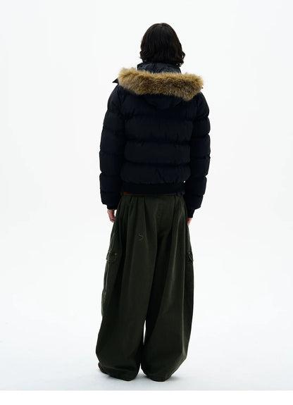 Faux Fur Hood Puffer Jacket product photo