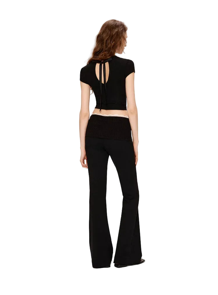 Backless Bow Knot Crop Top