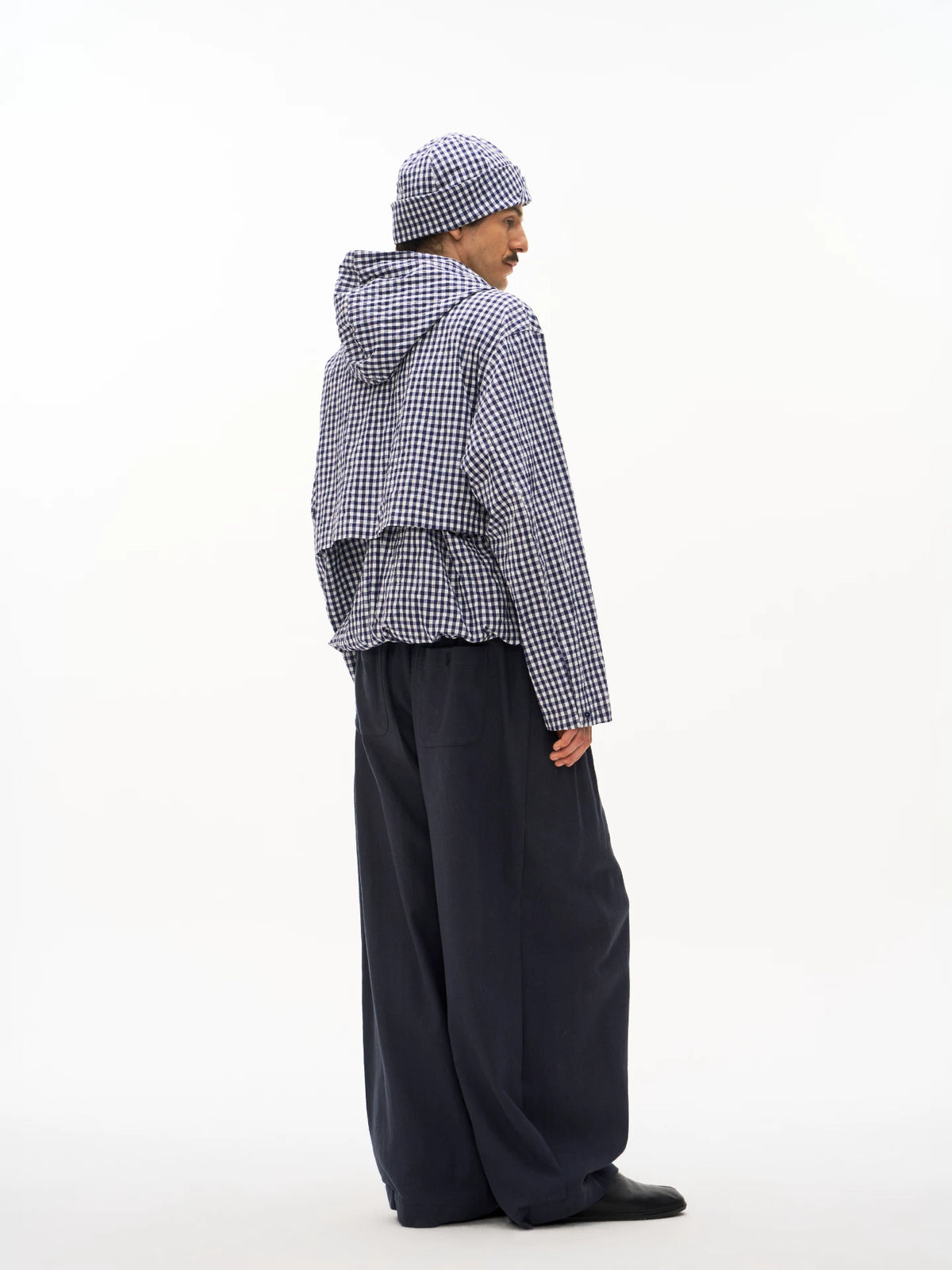 Hooded Drawstring Shirt Jacket product view
