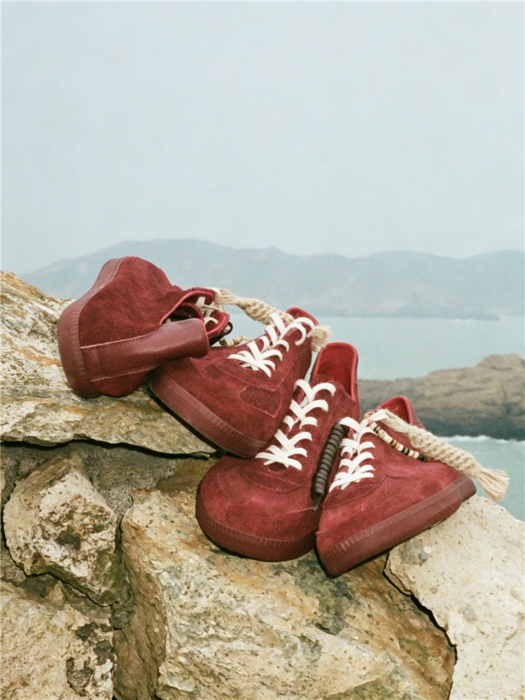 Gaily Embellished Suede Trainer Sneakers