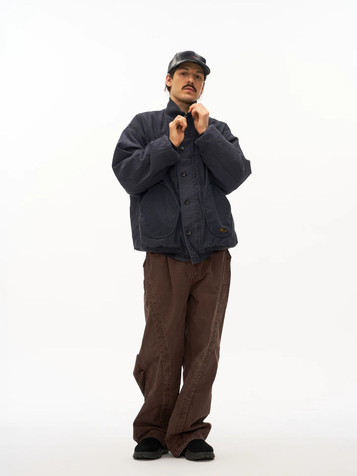 Washed Insulated Deck Jacket in khaki