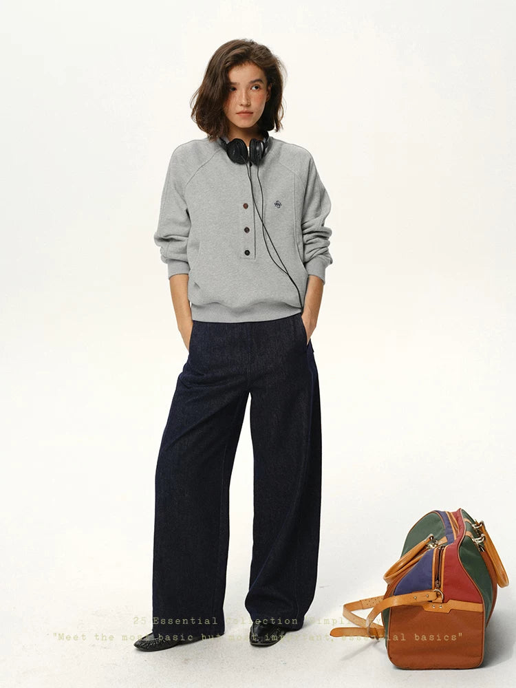 Embroidered Cotton Crew Neck Sweatshirt - 360 view 1