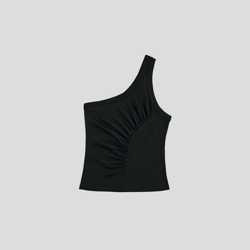 Ruched One-Shoulder Camisole Top