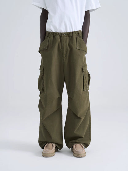 Washed Utility Cargo Pants front view
