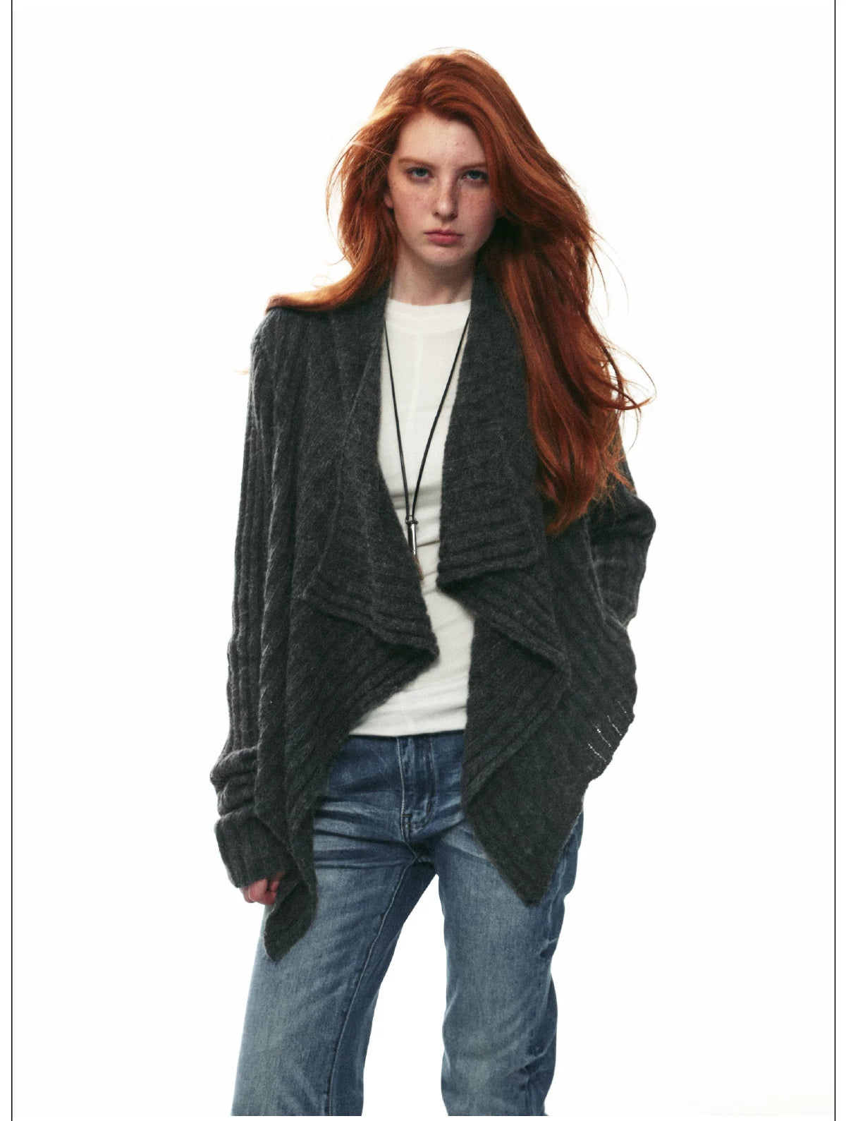 Wool-Alpaca Cable-Knit Cardigan