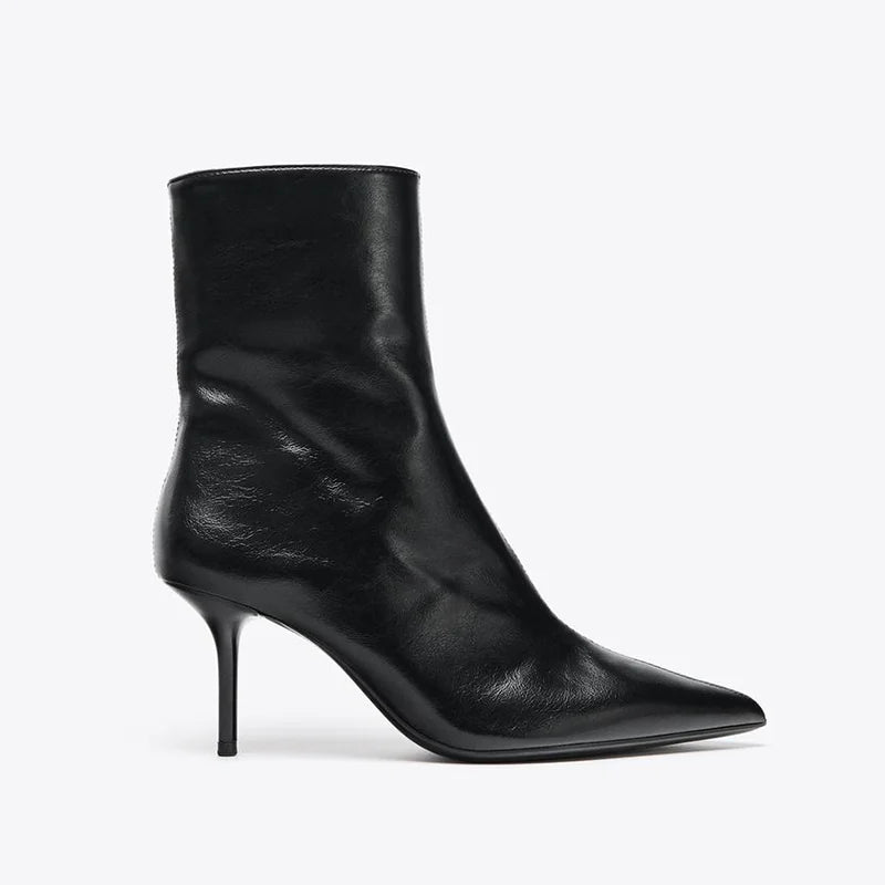 Women's Textured Pointed Toe Stiletto Ankle Boots