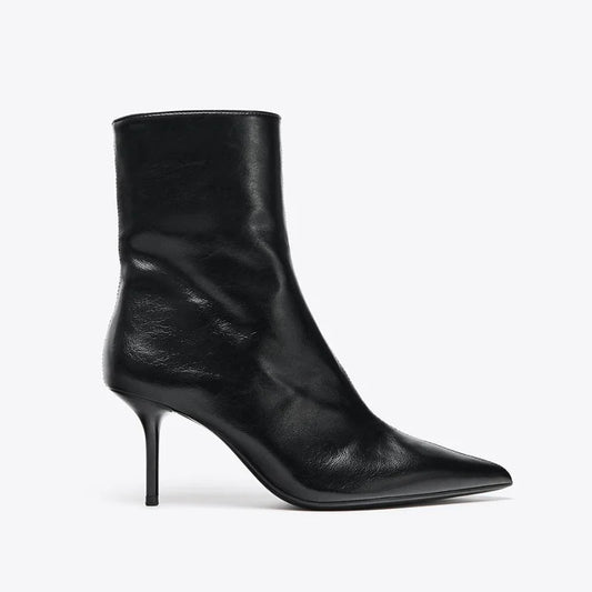 Women's Textured Pointed Toe Stiletto Ankle Boots