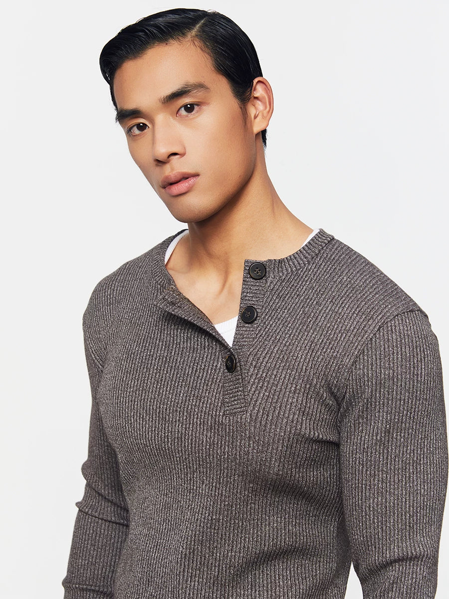 Striped Henley Sweater photo 6