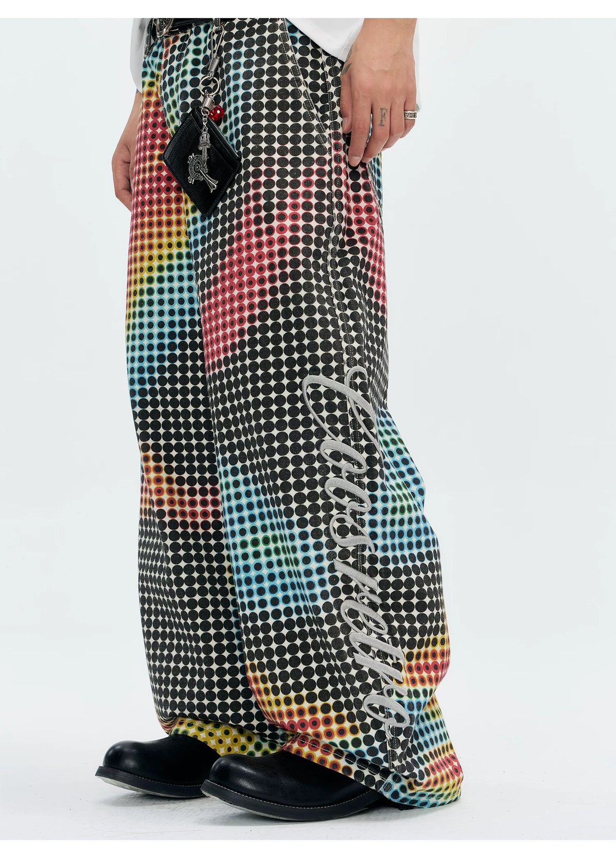 Gradient Camo Wide-Leg Pants