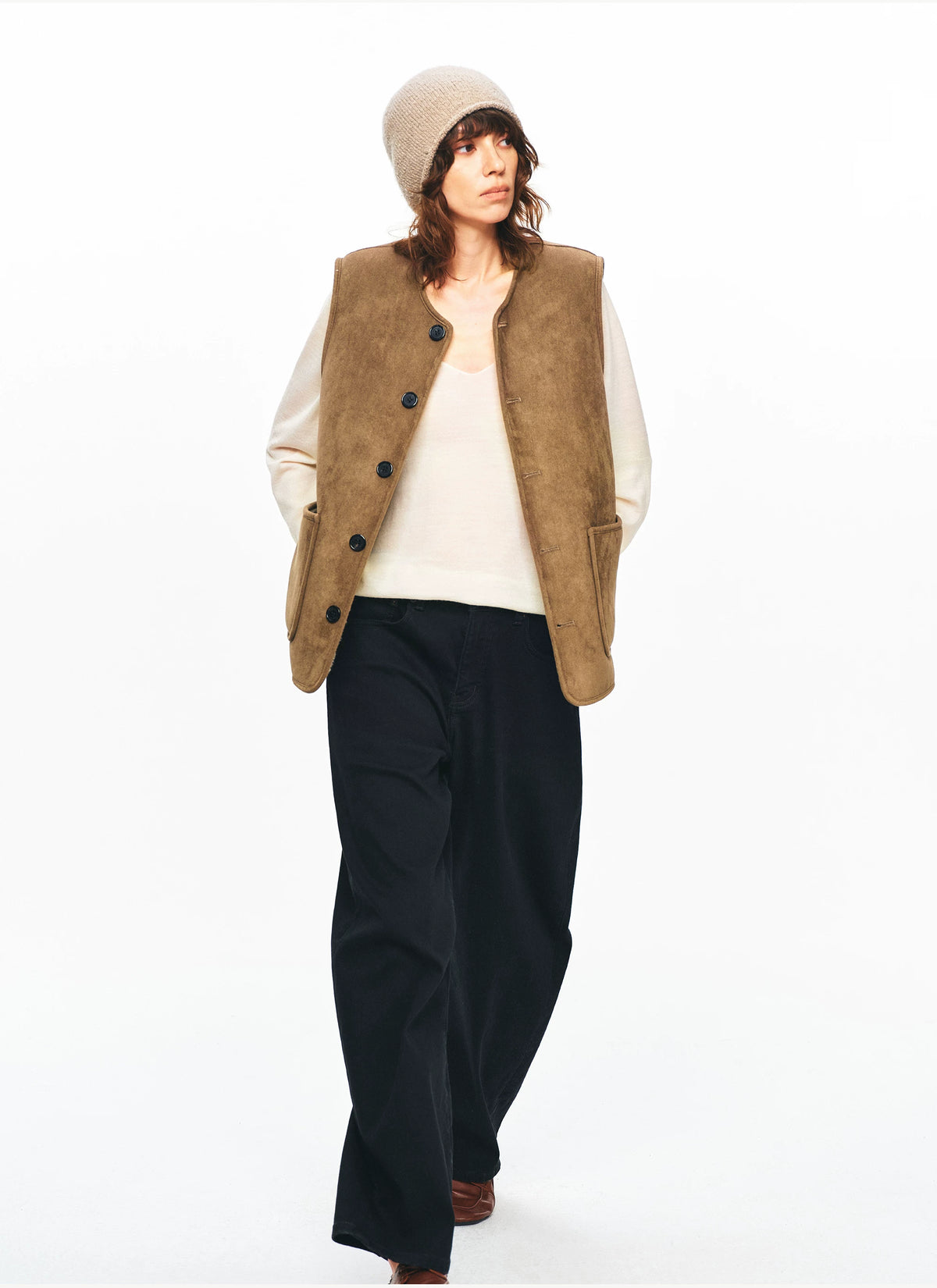 Reversible Wool Vest - 360 view 5