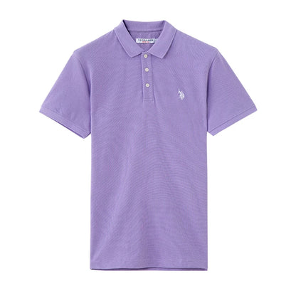 Embroidered Chest Logo Cotton Pique Polo Shirt