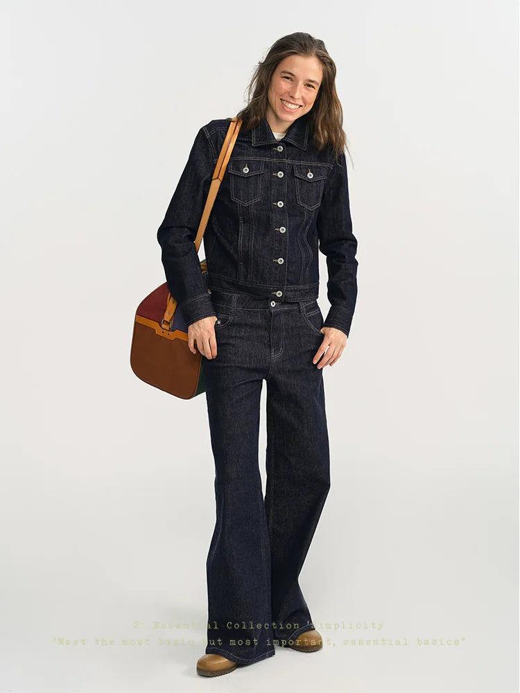 Cropped Vintage Denim Jacket - 360 view 5