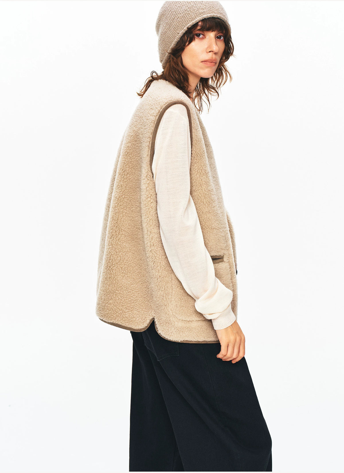 Reversible Wool Vest - 360 view 7