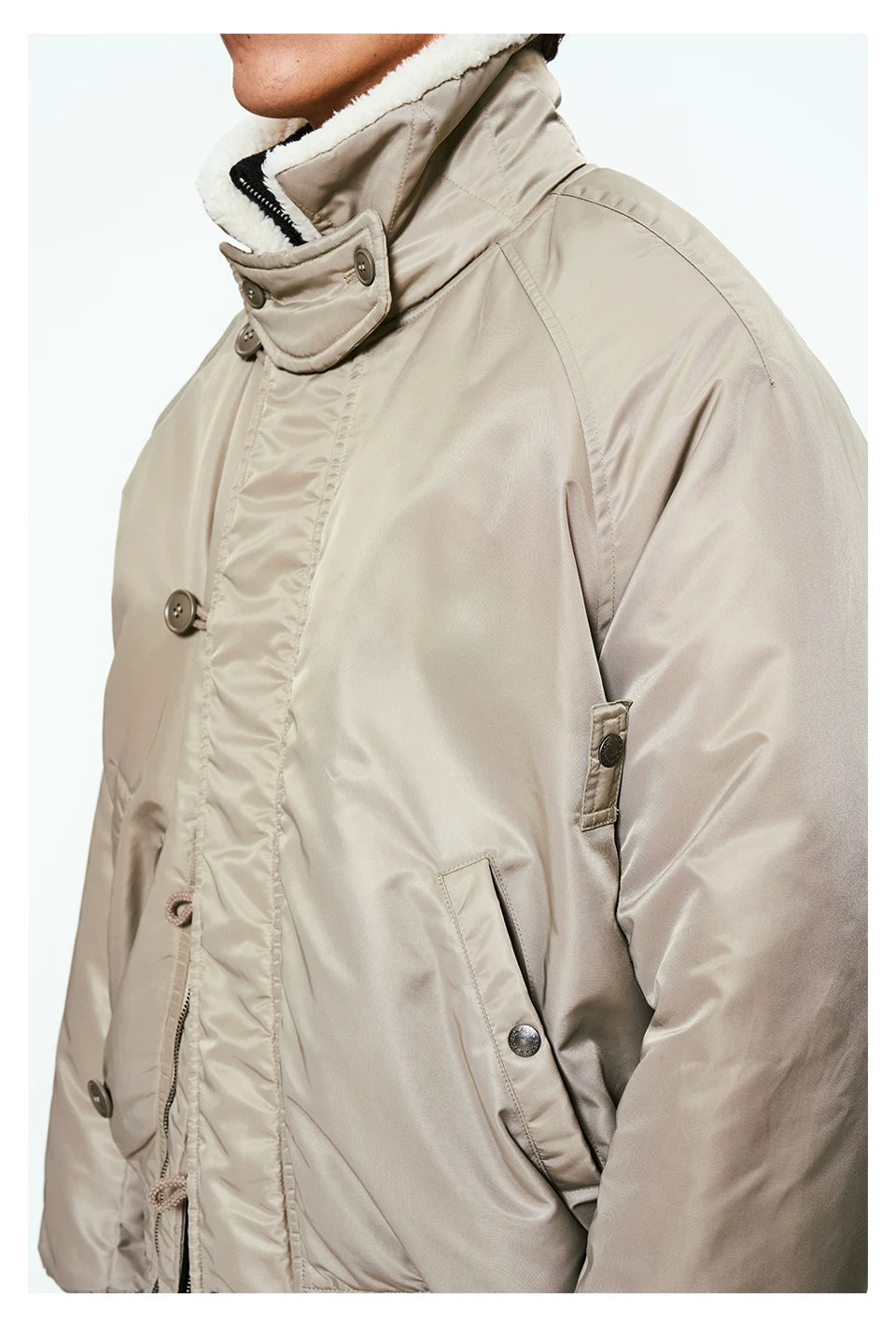 Partimento Fleece Stand-Collar Jacket