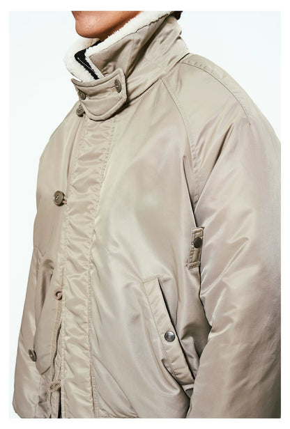 Partimento Fleece Stand-Collar Jacket