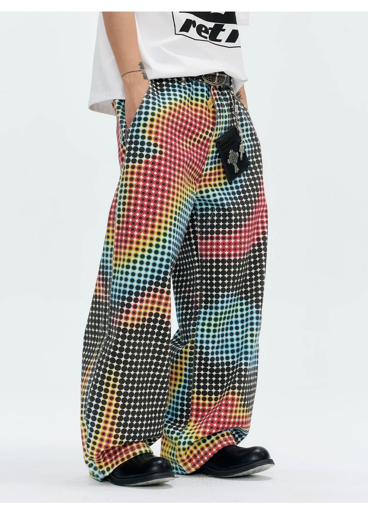 Gradient Camo Wide-Leg Pants