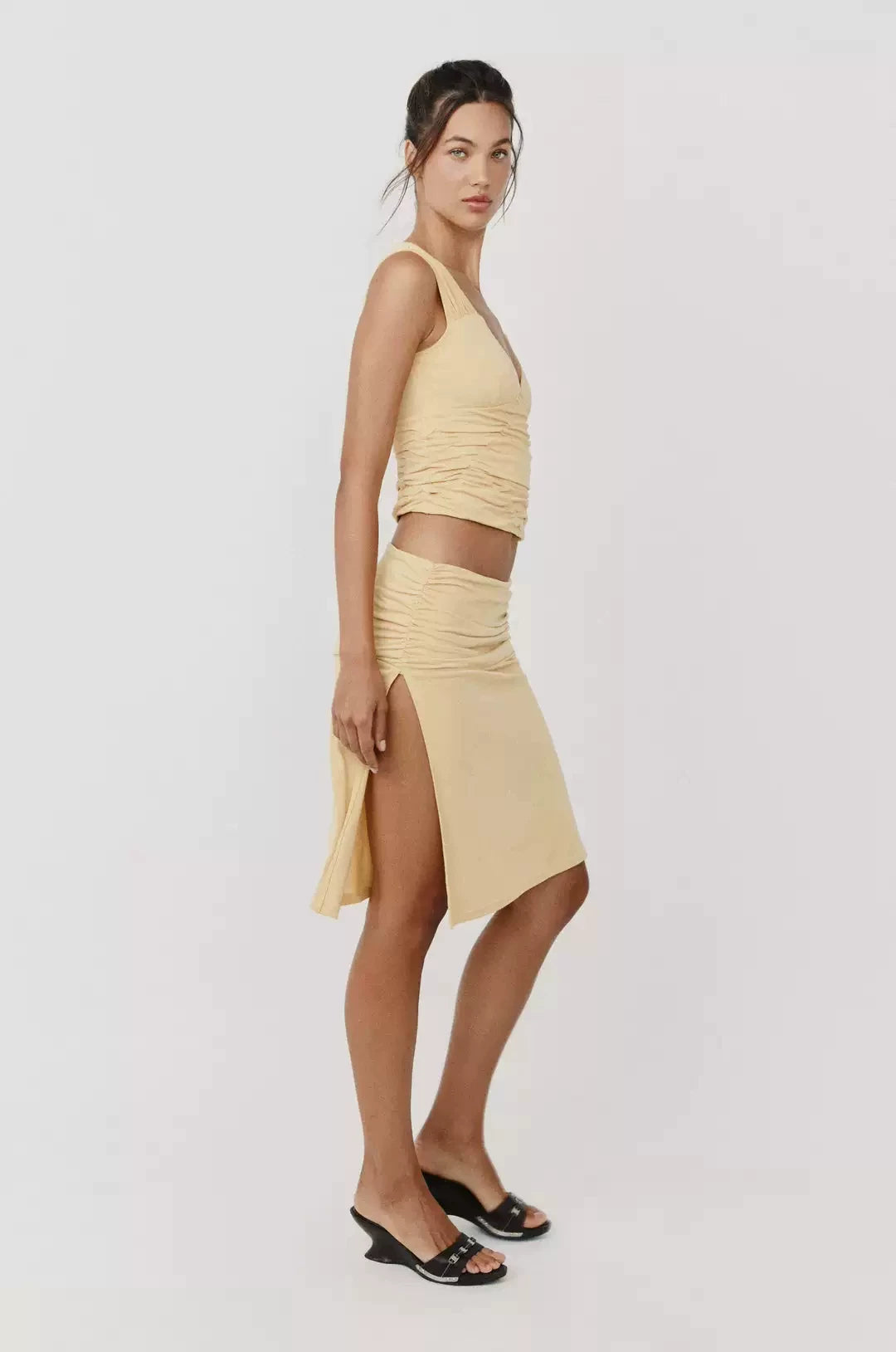 V-Neck Top & Midi Skirt - 360 view 5