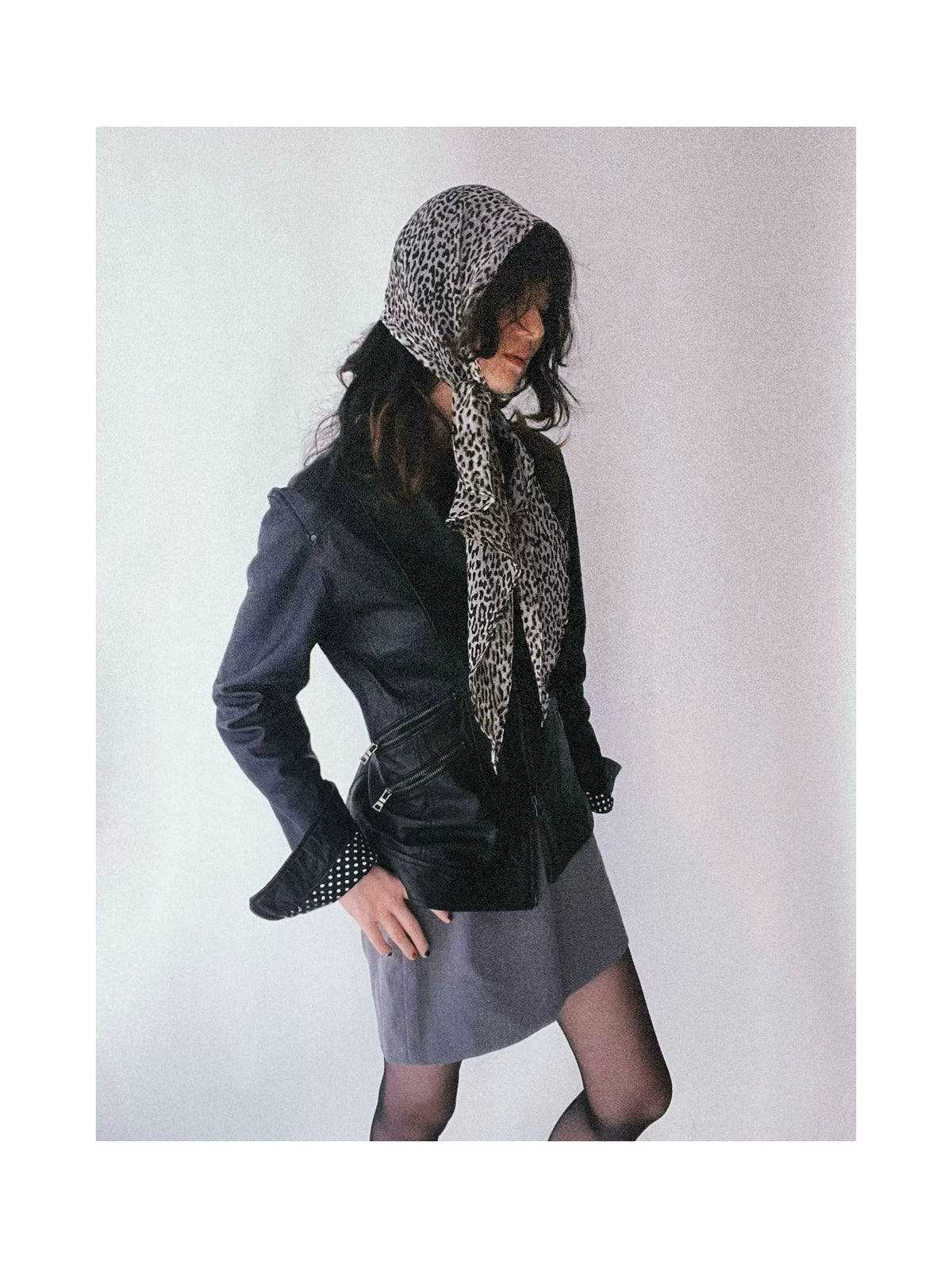 Leopard Print Mulberry Silk Scarf product photo