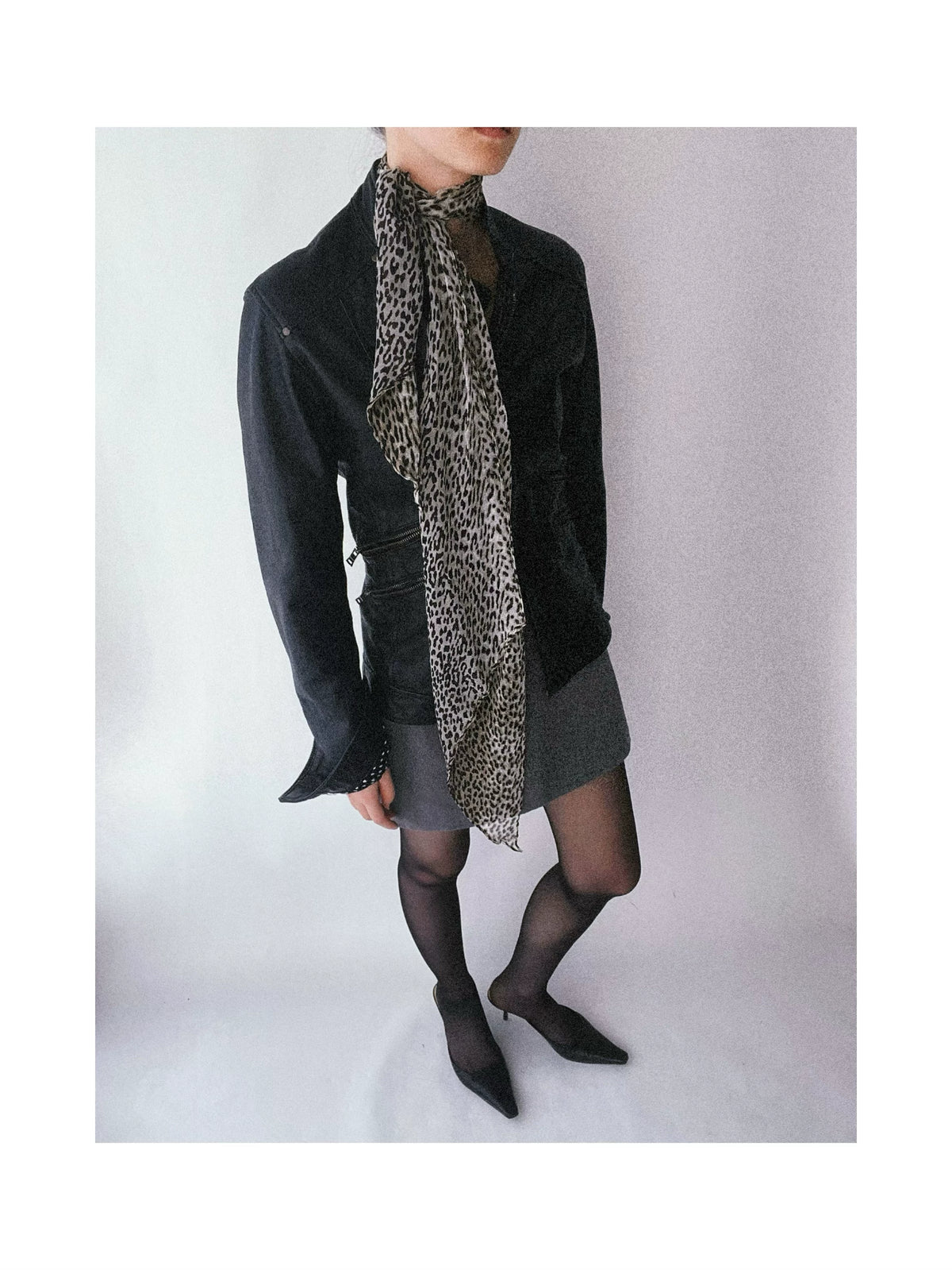 Leopard Print Mulberry Silk Scarf product photo