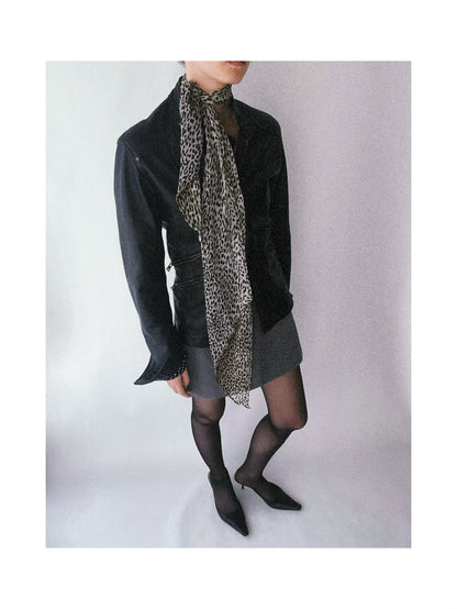 Leopard Print Mulberry Silk Scarf product photo
