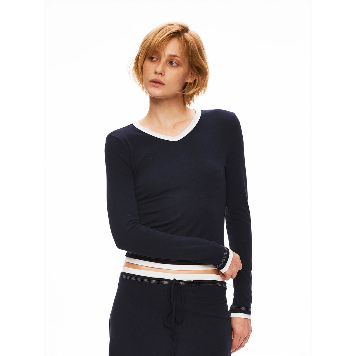 Tencel Modal Contrast Panel Skirt Set